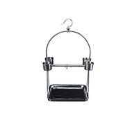 Bird Cage Stainless Steel Parrot Rack Small And Medium Large Bird Rack Tiger Skin Myna Bird Cage With Food Cup Chassis for Parakeets Canaries Pet House (L)