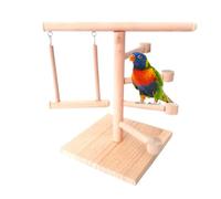 Bird Cage Stand - Bird Cage Accessories, Safe Cockatiel Toys Wood Parakeet Playground, Solid Wood Swing Pole, Parakeet Toys For Cockatoos, Budgies, Climb Up And Down Ladders, Training Toy