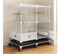 Bird Cage - Suitable for Long Tailed Parrots, Equipped with Removable Baffles To Prevent Food Spillage, and Casters for Easy Movement (A 75 * 37 * 90CM)