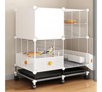 Bird Cage - Suitable for Long Tailed Parrots, Equipped with Removable Baffles To Prevent Food Spillage, and Casters for Easy Movement (A 75 * 37 * 125CM)