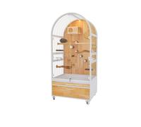Bird Cage Super Large Bird Cage Villa for Home Use Easy to Clean Ventilated Parrot Viewing Flight Cage Stand(White)