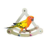 Bird Cage Swing Toy - Wooden Exercise Wheels Hanging Bird Cage Accessories | The Resting Perches Play, Swing Toy for Parrots, Birds, Pirate Ships