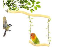 Bird Cage Swing - Wooden Parrot Swing, Toy Perch Stand - Wooden Perch Perch, Pet Supplies for Paragar, Parakeet, Parakeet, Seal, Mynah