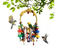 Bird Cage Toy Colourful Ring Swing Bird Toy Pet Supplies Interactive Climbing for Gawning Movement Game Boredom Love Birds Canaries