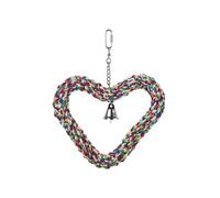 Bird cage toy Nobby Pet Herz Baumwolle Flexibel Mit Glocke