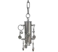 Bird Cage Toy, Parrot Toy Hanging Clock Stainless Steel Awakens Curiosity That The of Your Feathered Friend Is Sharply Fixed, Which Effectively