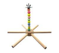 Bird Cage Toys - 22.5x22.5x15cm Rotating Enrichment Perch | 360 Degree Interactive Toy | Birds Windmill Swing Toys | For Cockatiels Finches Training Mental Stimulation Boredom Prevention