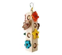 Bird Cage Toys,Cockatiel Chew Accessories | Wooden Blocks Parrot Chewing Toy - for Macaws Lovebird Conures Finches Love Tearing Climbing Enrichment Training Activity Play