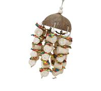 Bird Cage Toys - Corn Cob Bird Treats, Natural Shell Corn Cob Toy | Natural Handmade Chewing Toys for Cockatiels African Grey Parrots, Interactive Cage Enrichment for Beak Strength and Play, 33x17c