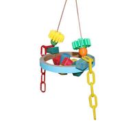 Bird Cage Toys,Parrot Chew Toys - Multi-Colored Blocks, Suitable for African Gray Parrots, Small and Medium-Sized Macaws Chewing, Exercise The Beak