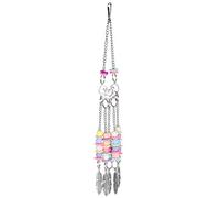 Bird Cage Toys with Feather String, Mixed Color Acrylic and Metal, Hanging Parrot Chewing Toy -, Bite, Fun and Decorative for Birds
