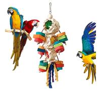 Bird Cage Toys - Wooden Colorful Natural Chewing Games | Inside Cage Cockatiel Toys - for Various Chicken Playground Indoor Patio Inside Window Courtyard Balconies Garden Yard Spaces