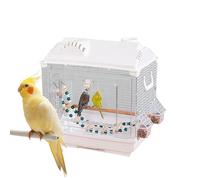 Bird Cage Travel Carrier, Breathable Portable Organizer Supply, Cage with Water Bottle Perch for Indoor Camping Outdoor Home Canaries Lovebird Conures Household Gear Reliable Organizer