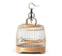 Bird Cage Vintage Bamboo Bird Cage With Handle Bird Carriers Portable Can Hang Birdcage For Small Parrot Bird Nests Novel Design,Rawbamboo