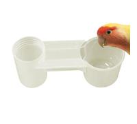 Bird Cage Water Feeder - Splash-Proof Bird Waterer, Transparent Double Port Dispenser with Anti Spill Design, Home Garden Aviary Supplies, Pet Drinking Accessory for Daily Use