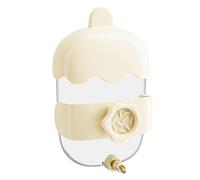 Bird Cage Waterer, Parrots Water Drinker, 6.3 x 3.94 x 2.36 inches, Drip-Proof Pet Hydration, Durable ABS, 360 ml Capacity, Beige Green Colors, Suitable for Parakeet Finches Canary