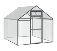Bird Cage Silver 181.5 x 221 x 173.5 cm Welded Wire Mesh Outdoor Window Lock UK