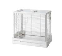 Bird Cage Wire Mesh Aviary Rectangular Habitat With Elevated Base Tray Front Opening Iron Frame For Easy Cleaning Suitable for small parrots pet birds, Array, White, style to 2