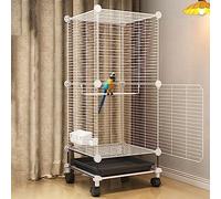 Bird Cage with Rolling Stand and Bottom Tray - Easy to Clean Design for Parakeets, Parrots, Lovebirds, Pigeons, Cockatiels, and Macaws