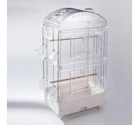 Bird Cage With Stand, Tall Bird Cage, 360° Panoramic View, Raised Chassis, for Canaries, Sun Parrots, Green-cheeked Finches(Large)