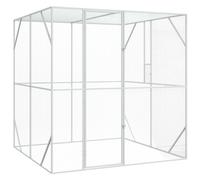 Bird Cage with Storage Anthracite Galvanised Steel Enclosure Pet Aviary vidaXL