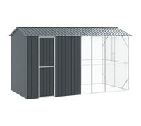 Bird Cage with Storage Anthracite Galvanised Steel Enclosure Pet Haven vidaXL