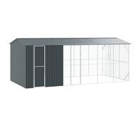Bird Cage with Storage Anthracite Galvanised Steel Enclosure Pet Haven vidaXL