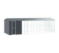 Bird Cage with Storage Anthracite Galvanised Steel Enclosure Pet Haven vidaXL
