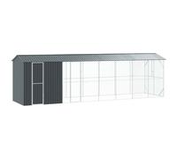 Bird Cage with Storage Anthracite Galvanised Steel Enclosure Pet Haven vidaXL