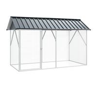 vidaXL Bird Cage Anthracite 227 x 112 x 141 cm Galvanised Steel