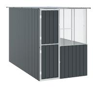 Bird Cage with Storage Anthracite Galvanised Steel Outdoor Enclosure vidaXL