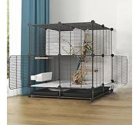 Bird Cage with Tray, Feeder, and Platform for Parrots and Small Birds, Easy to Move Design