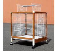 Bird Cage with Wheels, Bird Cages, with Universal Wheels, Open Skylight, Convenient Interaction, for Small and Medium-sized(Clear)
