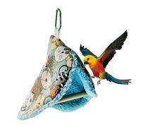 Bird Cage with Winter Hanging Hammock with Perch, Suspended for Cave Habitat, Bird Nest Hut for Hamster,