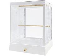 bird cages Acrylic Clear Birdcages Stainless Steel Flight Cage Portable Bird Cage Durable Large Bird House Carrier for Parrot Travel Easy to carry