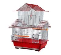 Bird Cages Bird Cage Tiger Skin Parrot Cage Big Villa Bird Cages For Iron Culture Of Parrots Birdhouse Large Bird Cage Bird CarrierRed