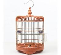 Bird cages, bird cages 16.1in Round Bird Cage Abs Birdcages Vintage Bird Carriers Small Hanging Flight Cage With Feeder(Cage)