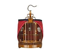 Bird cages, bird cages Bamboo Bird Cage Vintage Round Birdcages Hanging Bird Carriers With Rolling Stand Carving Flight Cage(Medium)