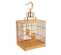 Bird Cages Birdcage Square Plastic Bathing Cage Finch Bird Parrot Portable Hanging Bird Cage With Standing Rod And Feeding Cup Bird CarrierA