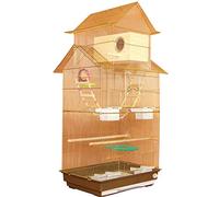 Bird Cages for Large Birds - Decorative House-Shaped Cage for Parrots and Parakeets, Suitable for Indoor Use
