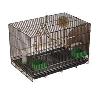 Bird Cages for Parakeets - Iron Flight Cage with Stand for Small Parrots, Cockatiels, Budgies, Conures, Quaker - Suitable for Indoor Use