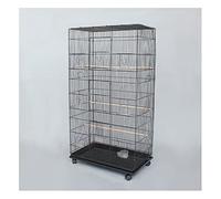 Bird Cages Large Parrot Cage Home Bird Cage Large Paired Cage Pigeon Budgerigar Breeding Cage Suitable For Bird Breeding Canary Parakeet Love Bird Bird Carrier (Black)