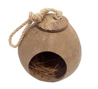bird cages Natural Coconut Birdcages Hanging Bird House Simple Retro Bird House Carrier Portable Creative Bird Cage for Outdoor Yard Easy to carry