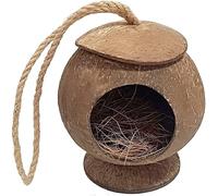 bird cages Natural Coconut Birdcages Hanging Bird House Simple Retro Bird House Carrier Portable Creative Bird Cage for Outdoor Yard Easy to carry