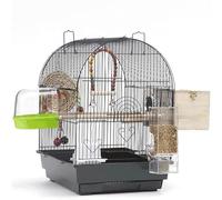bird cages Simple Retro Birdcages Wrought Iron Bird Cage With Rolling Stand Large Durable Bird House Carrier 20 Inch for Garden Outdoor Easy to carry