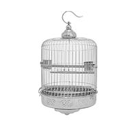 bird cages Small Bird Cage Silver Birdcages Stainless Steel Bird Carriers Portable Flight Cage Round Bird House Carrier for Home Hotel Easy to carry
