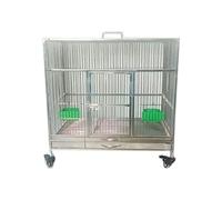 bird cages Wrought Iron Birdcage Rectangle Bird Carriers Large Parrot Flight Cage With Tray Durable Bird Cage for Multiple Small Birds Easy to carry