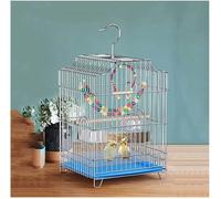 bird cages Wrought Iron Birdcages Hanging Bird Cage Stainless Steel Metal Bird Carriers Portable Flight Cage for Small Medium-sized Bird Easy to carry