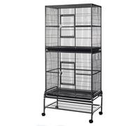 Little Friends Metal Rockford Double Rat Ferret Chinchilla Cage, Grey