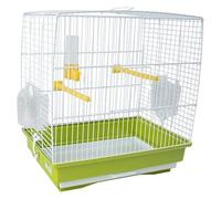 Bird cageSolid Bird Cage Stainless Steel Bird Cage Large Parrot Cage Thrush Pigeon Portable Small Sized Birds Travel Cage Pet for Lovebirds Finches Parrotlet Bird Cage (Green)